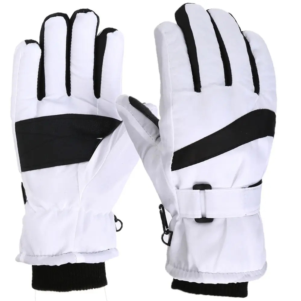 

Модные противоскользящие лыжные перчатки с полным пальцем, ветрозащитные утолщенные перчатки с сенсорным экраном, зимние теплые велосипедные перчатки