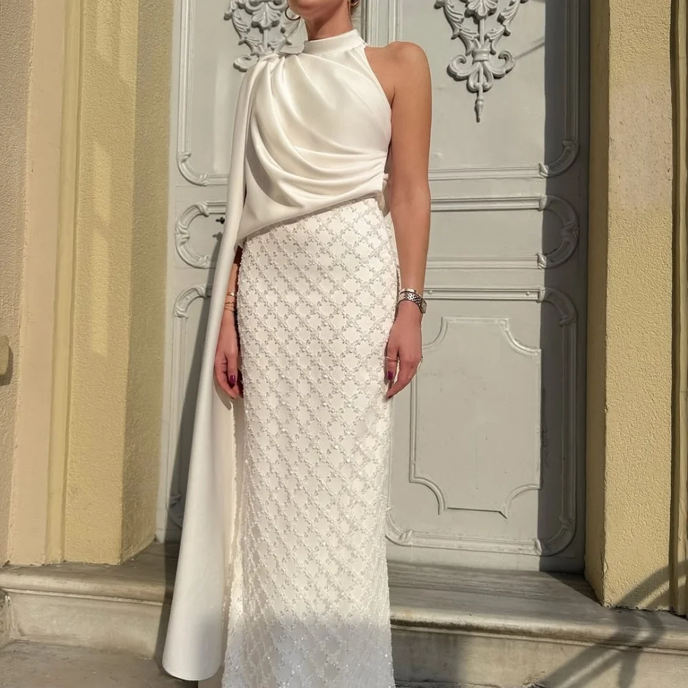

Exquisite Classic Beading Sequined Straight High Collar Long Dresses Bespoke Occasion Dresses High Quality Sizes Available Sexy