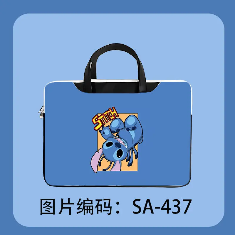 Disney Stitch Laptop Bag Case 13 14 15 16 17 15.6 Inch Notebook Bag For Macbook Air Pro Computer Shoulder Handbag Briefcase Bag