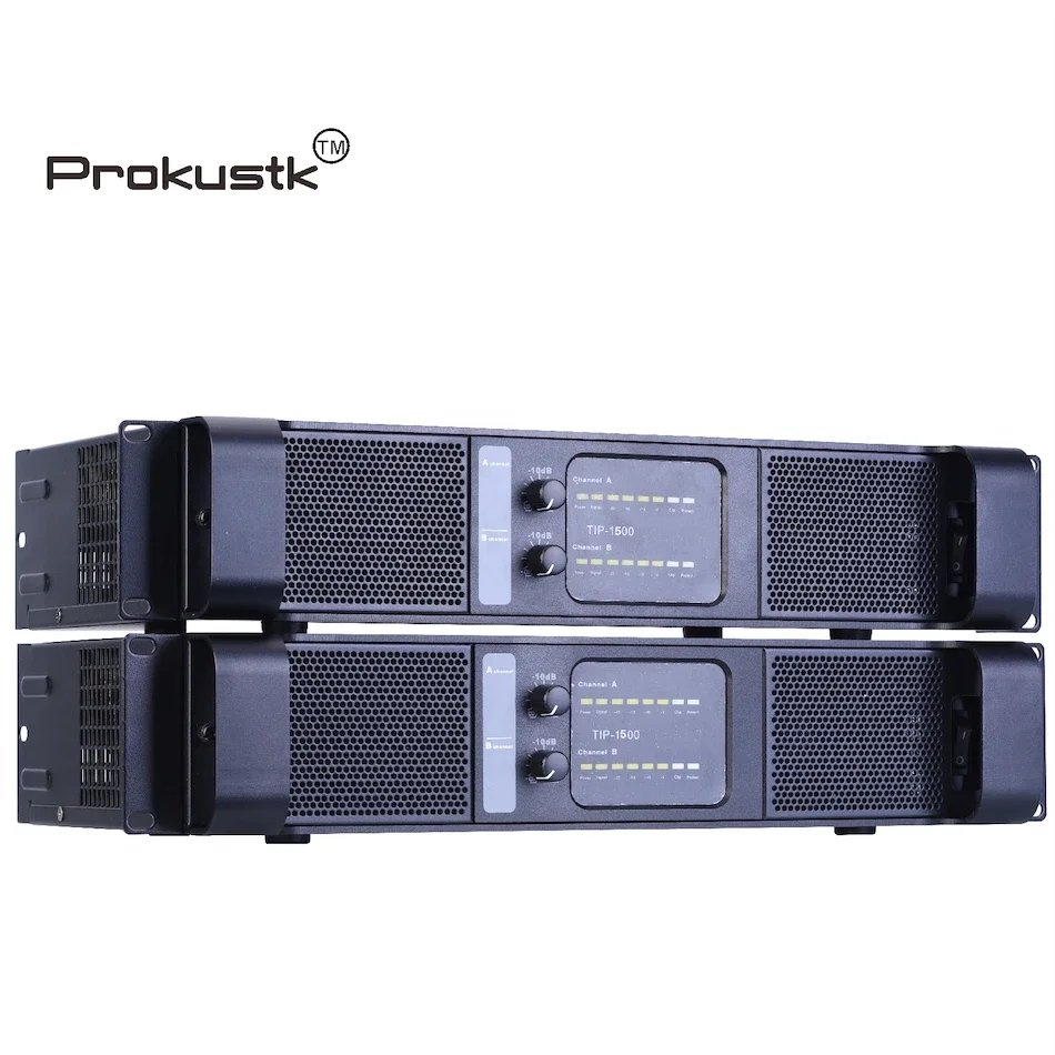 2CH 1500w high power dj audio bass amplifier pa amplifier professional power amp stage pro amplifier Prokustk TIP1500