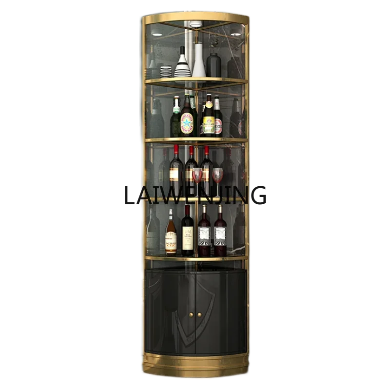 

SGF Wine Cabinet Against the Wall Modern Corner Shelf Glass Display Cabinet