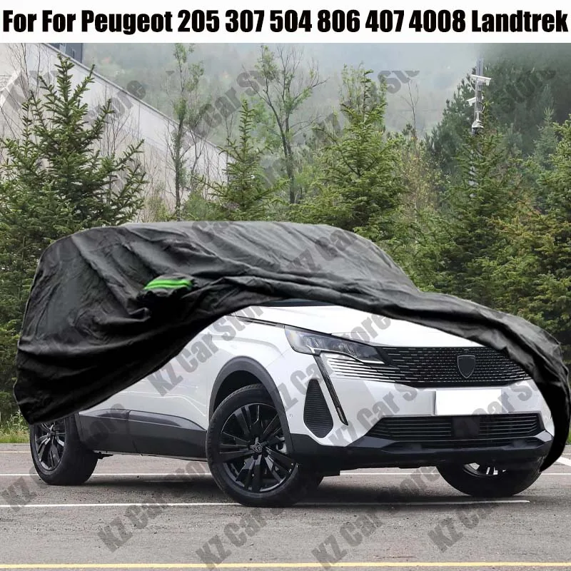 

Windproof Car Cover For Peugeot 205 307 504 806 407 4008 Landtrek Auto Outdoor Anti-UV Sun Snow Rain Dust Prevent Cover