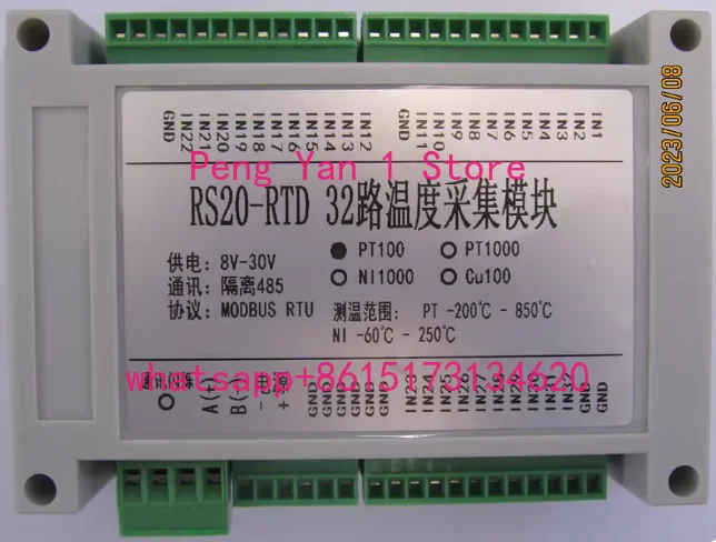 

32-channel PT1000 to RS485 transmitter
