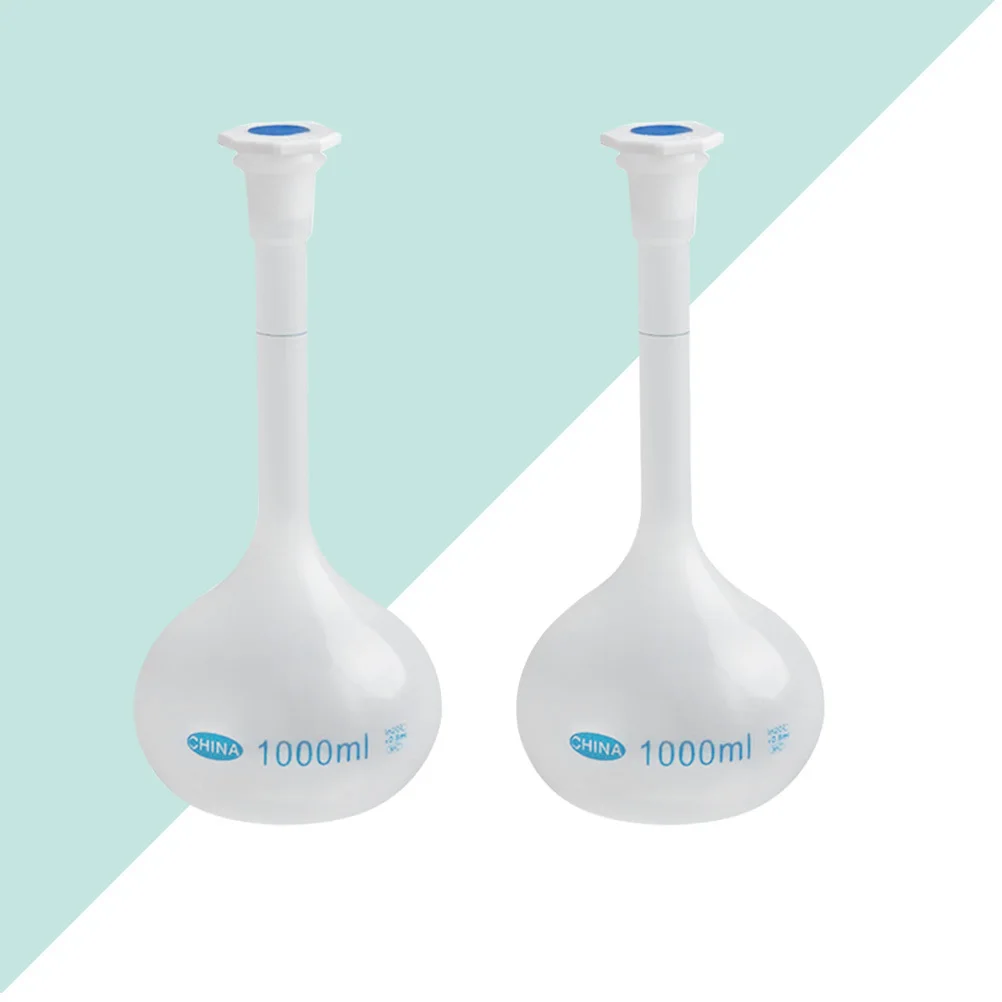 

2pcs 100Ml Capacity Bottle Premium Plastic Volumetric Flask Multi-Functional Empty Container For Laboratory Supplies Home Lab