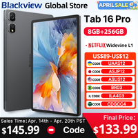 Blackview Tab 16 Pro Tablets 11'' FHD+ Display Widevine L1 8GB 256GB Unisoc T616 Android 14 7700mAh 4G Tablet Pad PC
