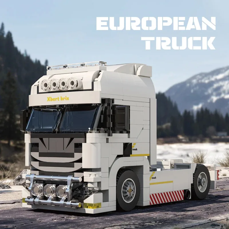 66032 Europäischer LKW 420 Teile Kleine Bausteine Modellauto Bausatz DIY Spielzeug Weihnachtsgeschenke