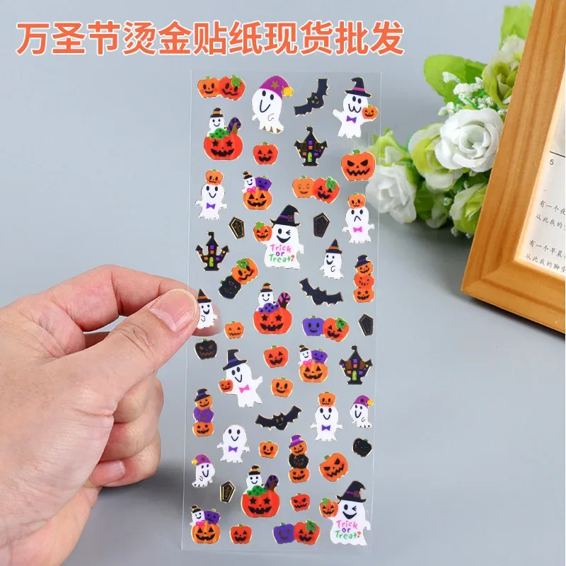 Happy Halloweens Stickers Bubble Pumpkin Witch Decorative Stationery  Scrapbooking DIY Diary Album Stick Label