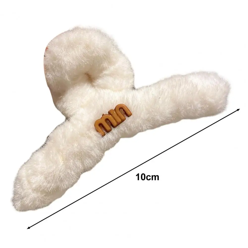 Winter Plush Hair Claw Faux Fur Anti-slip Strong Claw Decoration Fixation Hair Clip Crab Headwear Hair Hairgrip Lady Accessories