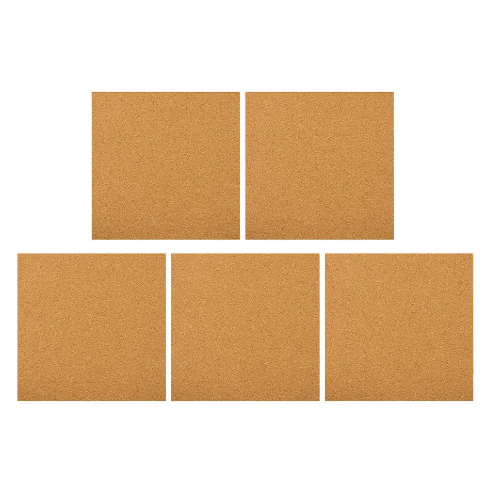 

5 Pcs Soundproof Cork Board Boards for Walls Desk Adhesive Small Wood Mounted Office