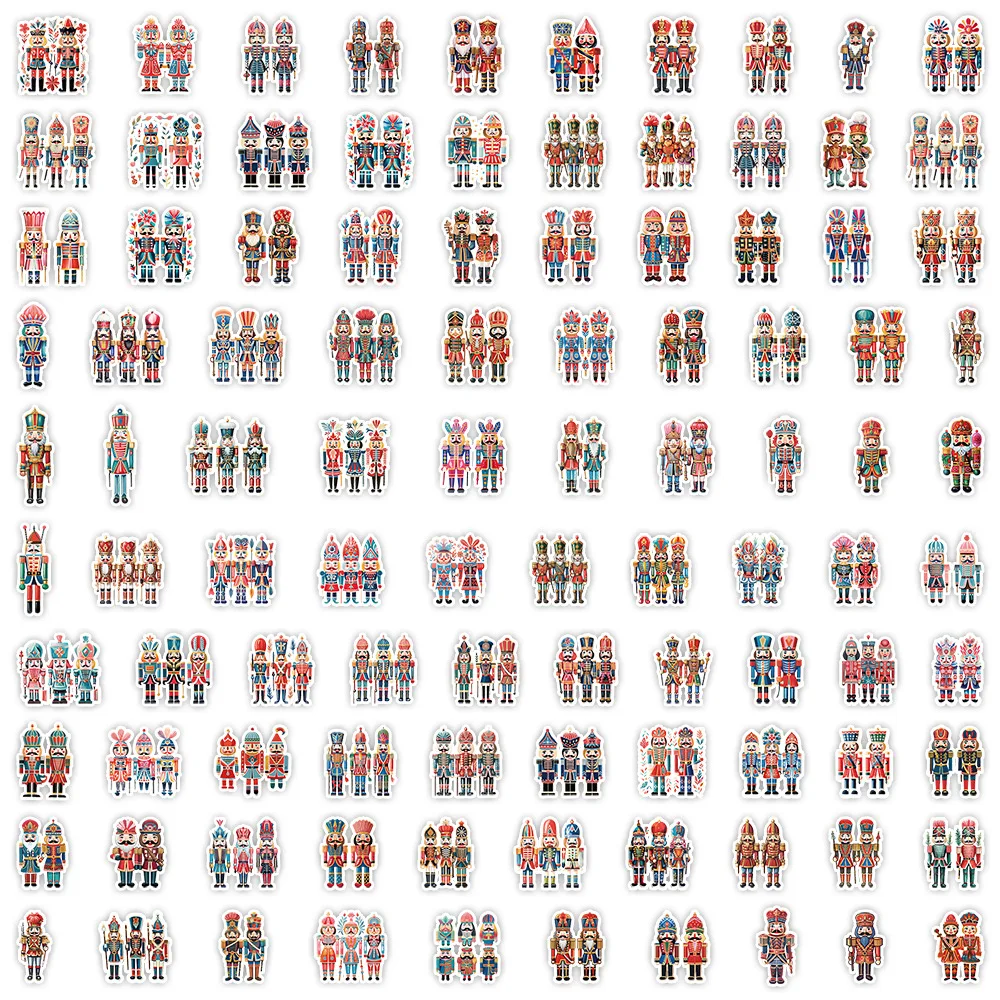 10/100Pcs Cute Cartoon The Nutcracker Waterproof Graffiti Stickers Decorative Skateboard Cup Computer Luggage Children Toy Gifts