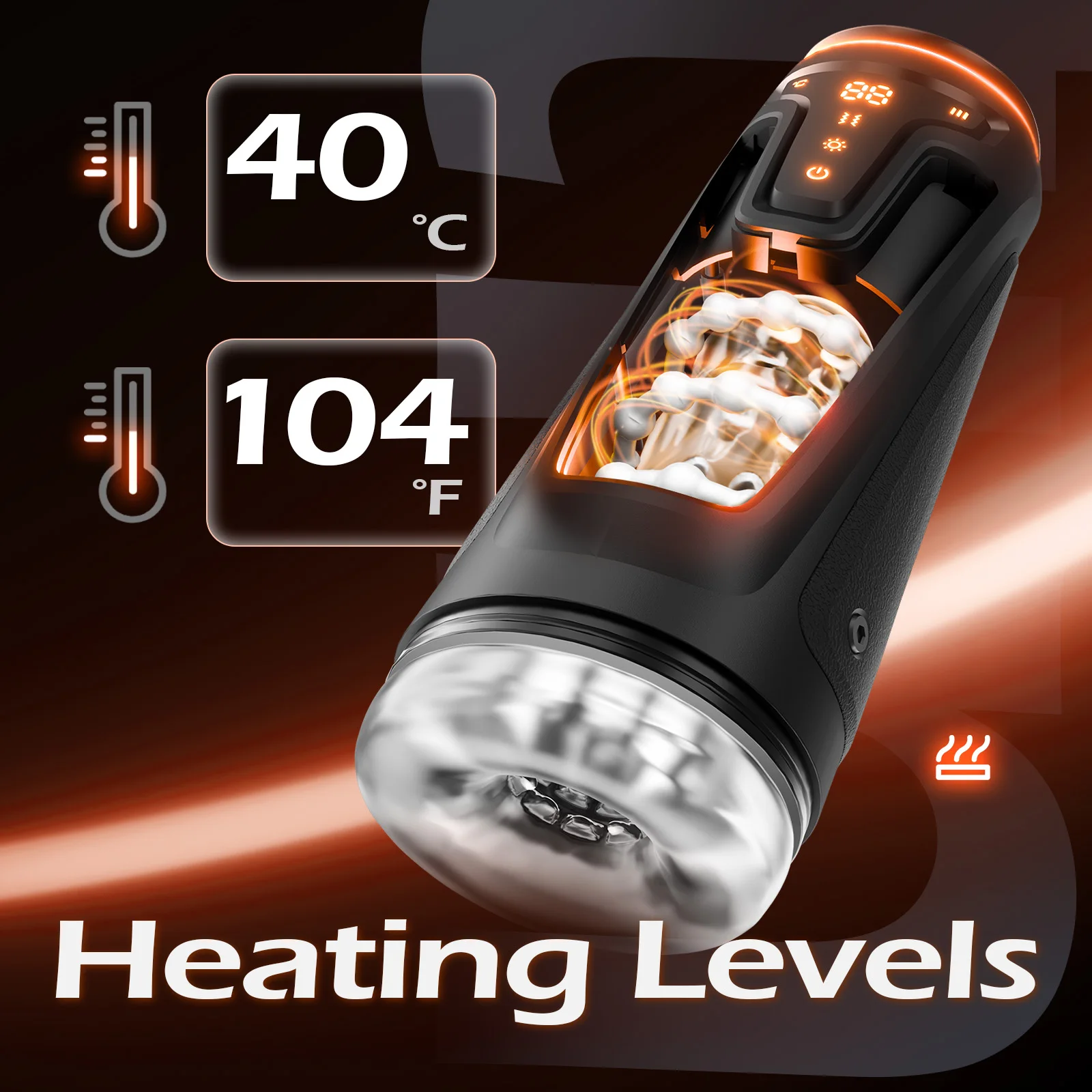 Masturbators for Men Adult Sex Tooys for Man With LED Heating Thrusting Vibrator Vagina Egg Automatic Blowjob Sucking Machine