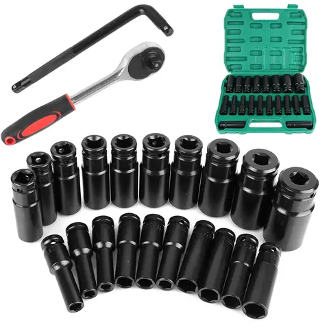 래칫 토크 소켓 세트, 차량 수리 도구, 육각 소켓 제거 도구, 38mm, 78mm, 1/2 인치 드라이브, 10, 14, 20 개