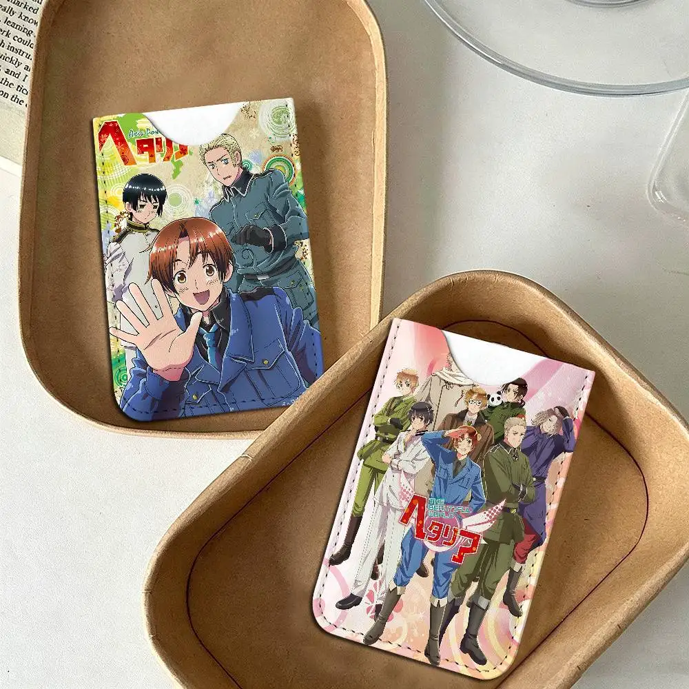 Anime Cartoon Hetalia Axis Powers PU Leather Card Holder Sleeve for Credit Cards,Secure/Slim Design, Travel Storage Essentials