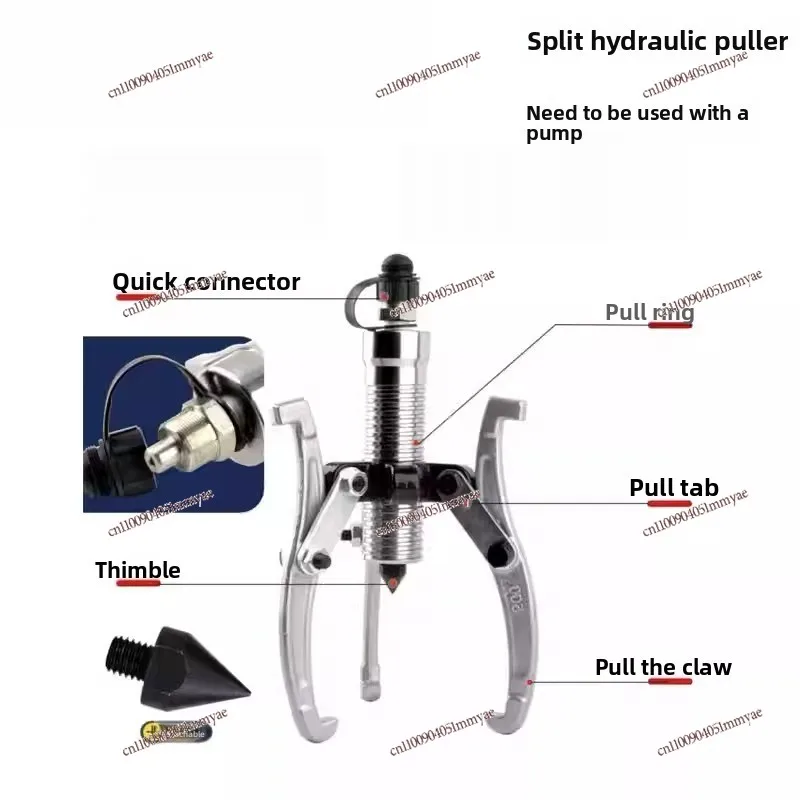 Electric split hydraulic puller bearing disassembly