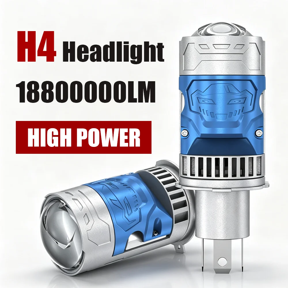 H4 LED Headlight Bulbs Projector Lens CANBUS 9800W Super Bright Turbo Fan Automotivo Led Lights for Cars/Motorcycles Auto Parts