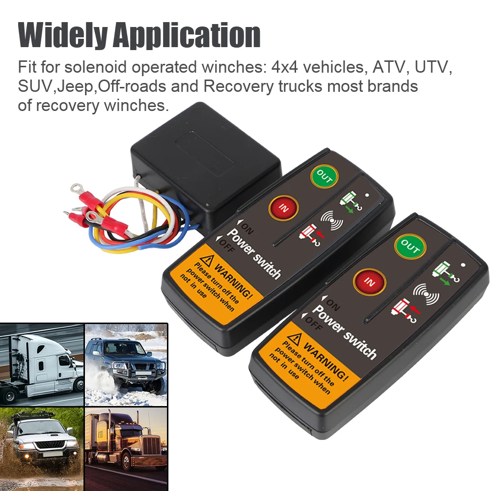 12V 24V Electric Winch Switch Controller Wireless Remote Control Accessories for Jeep Off Road 4x4 ATV Trailer Boat Universal