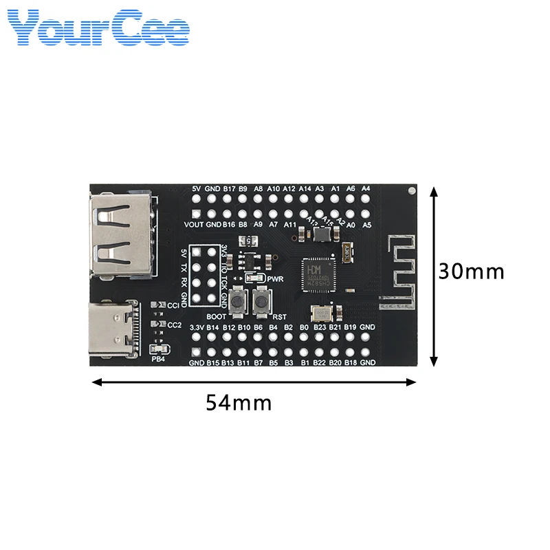 2 pz/1 pz CH582M Core Scheda di Sviluppo a bassa potenza BLE5.3 Wifi senza fili Bluetooth microcontrollore RISC-V modulo MCU doppio USB CH582M