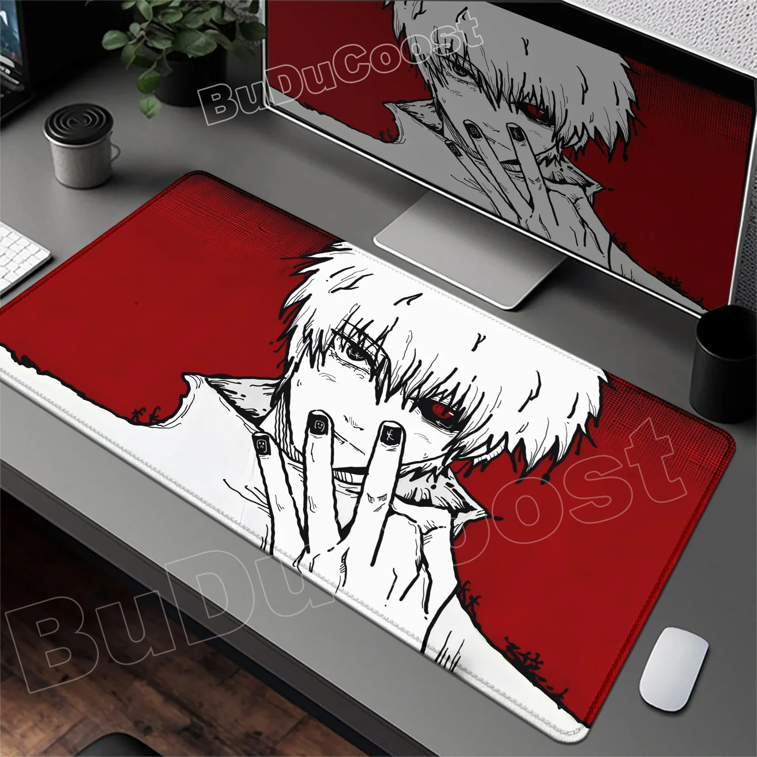 

New Super Cool Wallpaper Kaneki Ken Mouse Pad Office PC Keyboard Rugs Laptop Gaming Mousepad Japan Anime Tokyo Ghoul HD Desk Mat