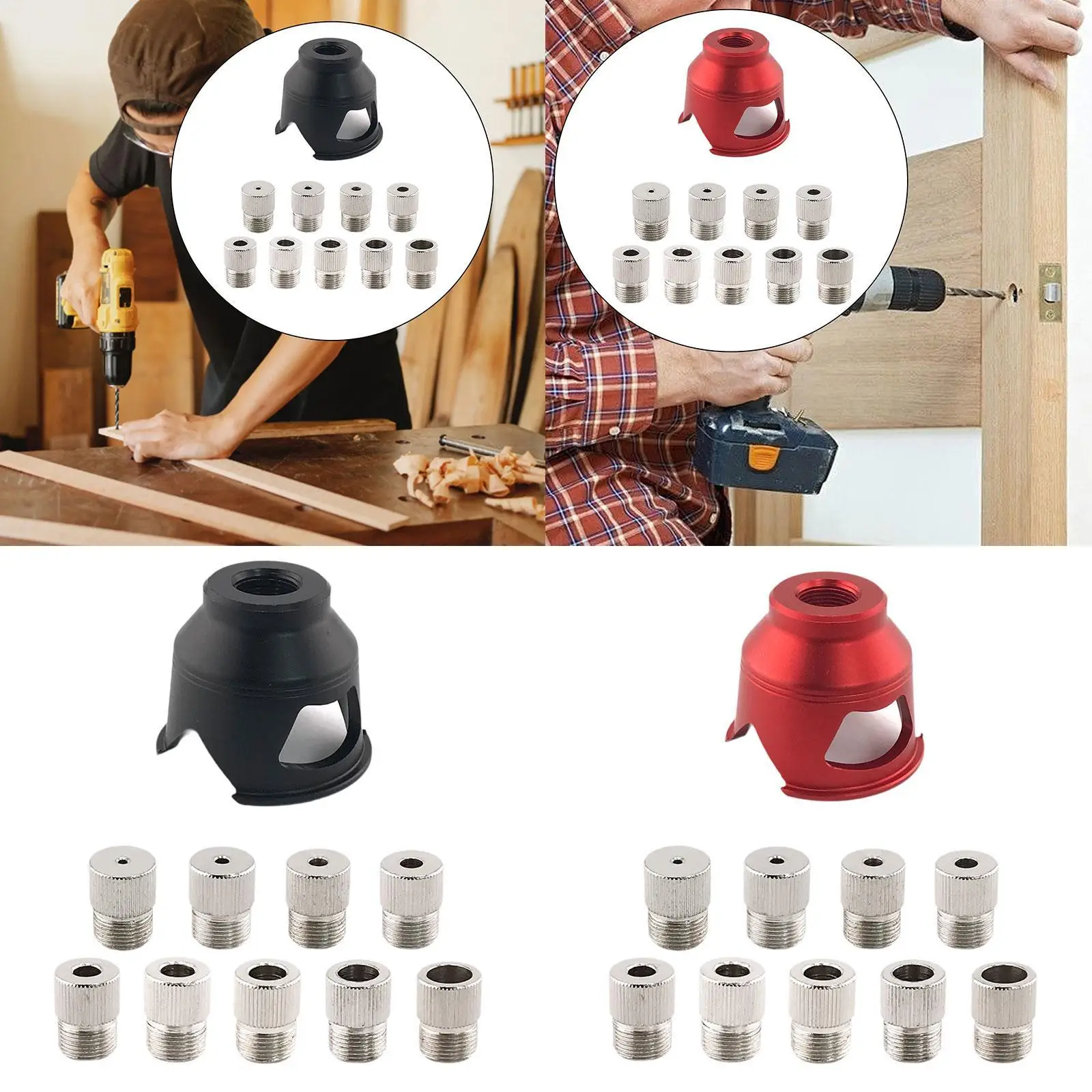 

Holes Drilling Positioning Kit Punch Tool Accessories Dowel Drill Guide Vertical Hole Puncher for Furniture Making Worker