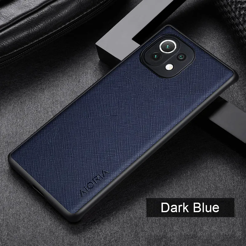 Luxury leather case for Xiaomi Mi 11 Lite Pro Ultra 5G ne funda with cross pattern