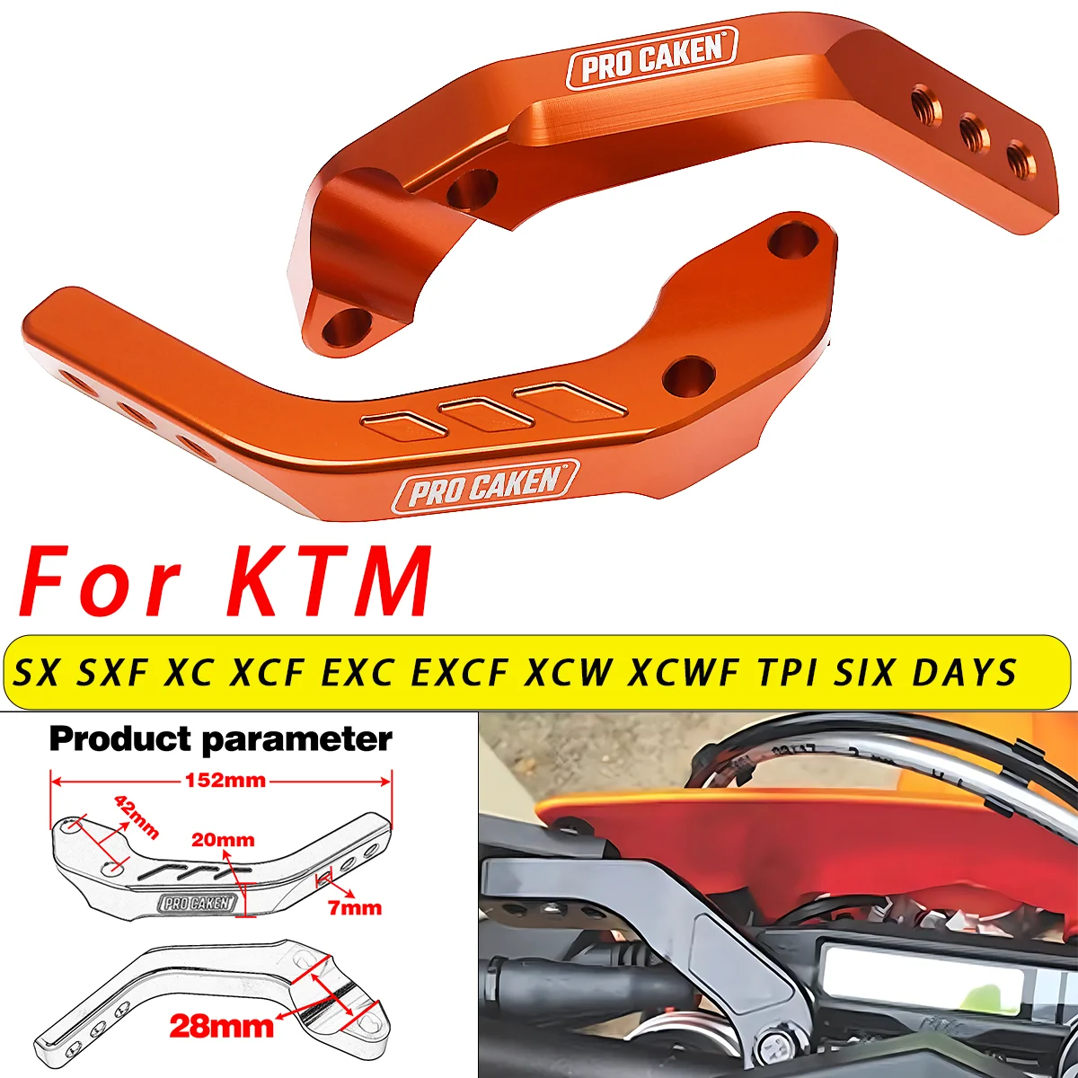 

Motorcross 28mm Hand Guard Handguards Bracket Handlebar Protection Cover Universal For KTM SX SXF XC XCF EXC EXCF 2008-2024 MOTO