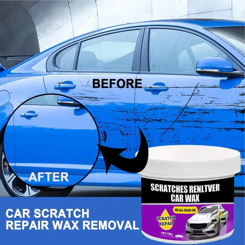 Car Wax Polish Professional Car Paint Deep Scratch Repair Agent 100g Car Paint Scratch Repair For All Vehicle Paint Care