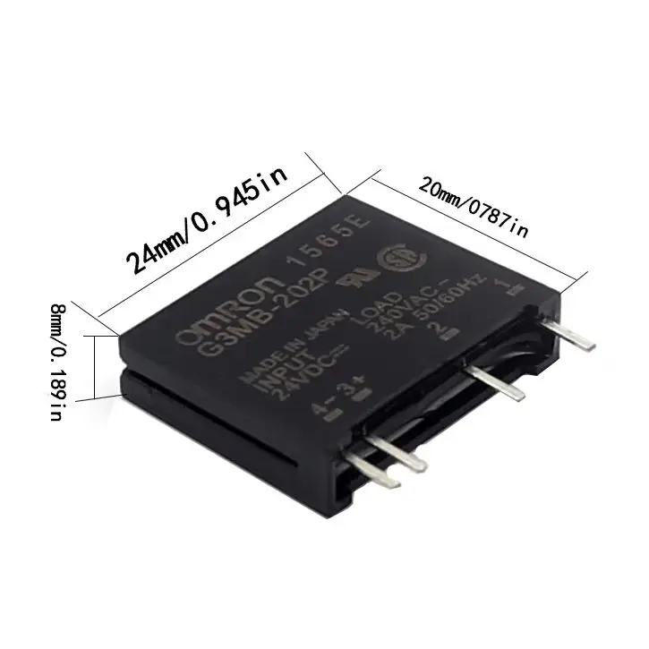 【5-1PCS】24V DC-AC Solid State Relay Module G3MB-202P G3MB 202P SIP SSR AC 240V 2A Snubber Circuit Resistor Relay Switch