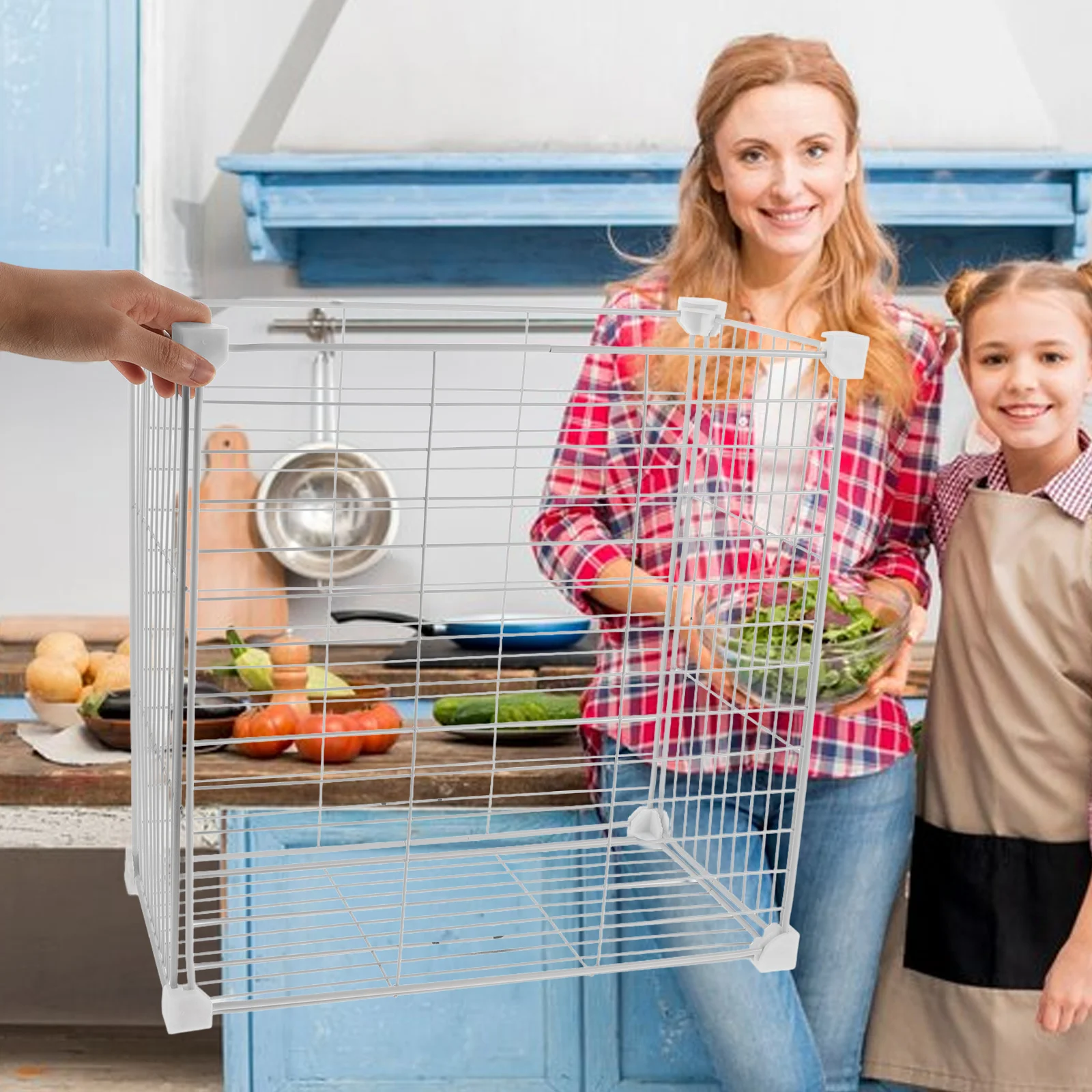 

Freezer Organizer Bin Wire Basket for Freezer Pantry Storage Organizer Stackable Wire Bins for Food Snacks Vegetables