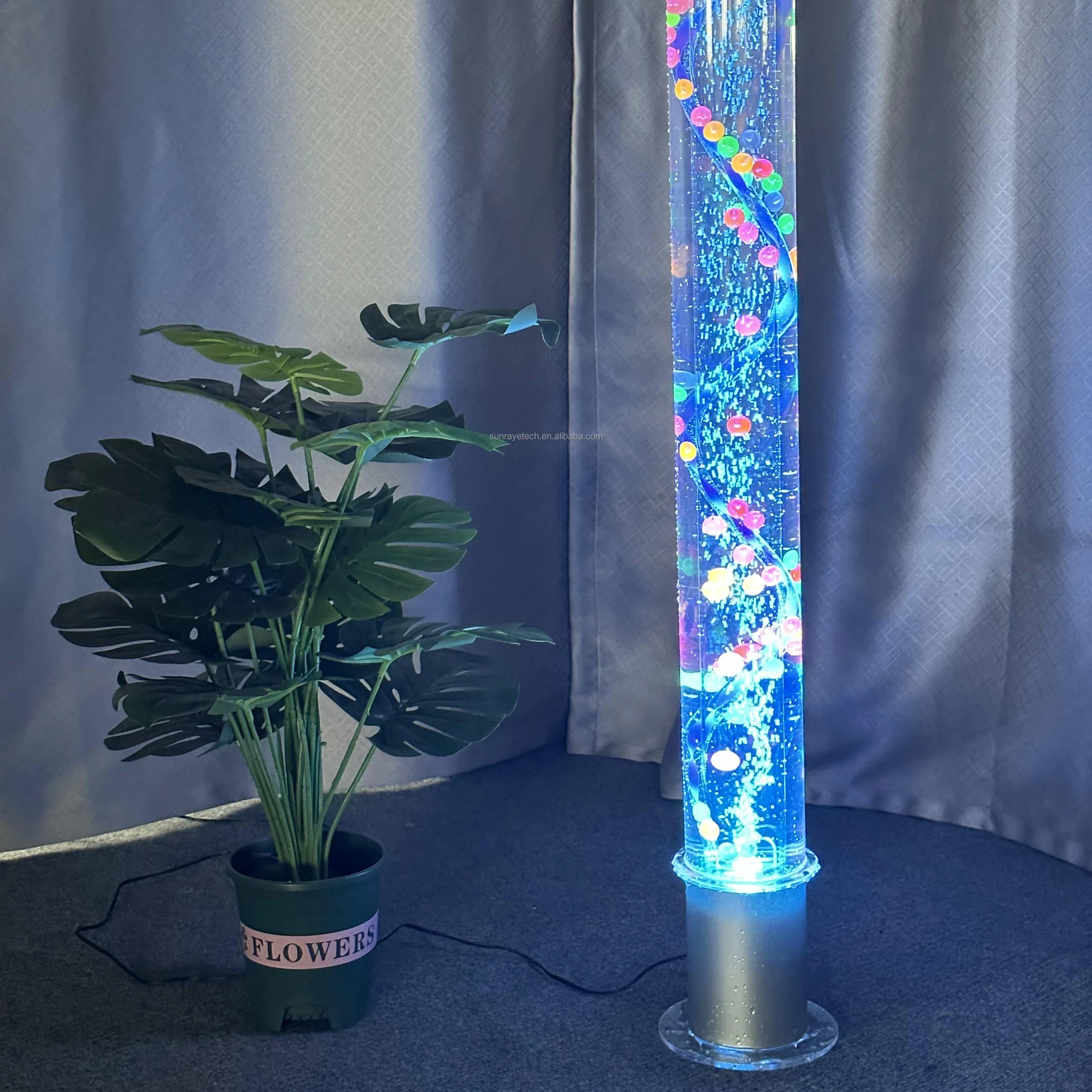 Floor standing LED Bubble Tube Cylinder water tube for home sensory items kids school education