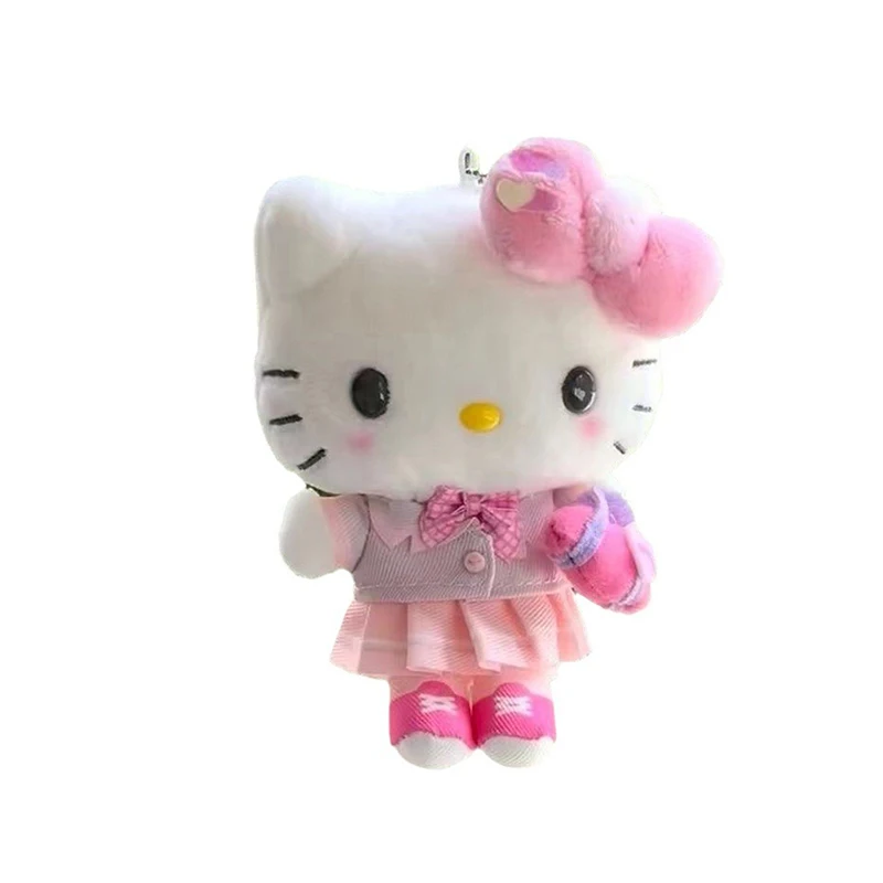 

Прекрасный плюшевый брелок Hellokitty Kawaii аниме Kt, подвеска на рюкзак, мягкая мультяшная мягкая кукла Peluche, подарок для ребенка