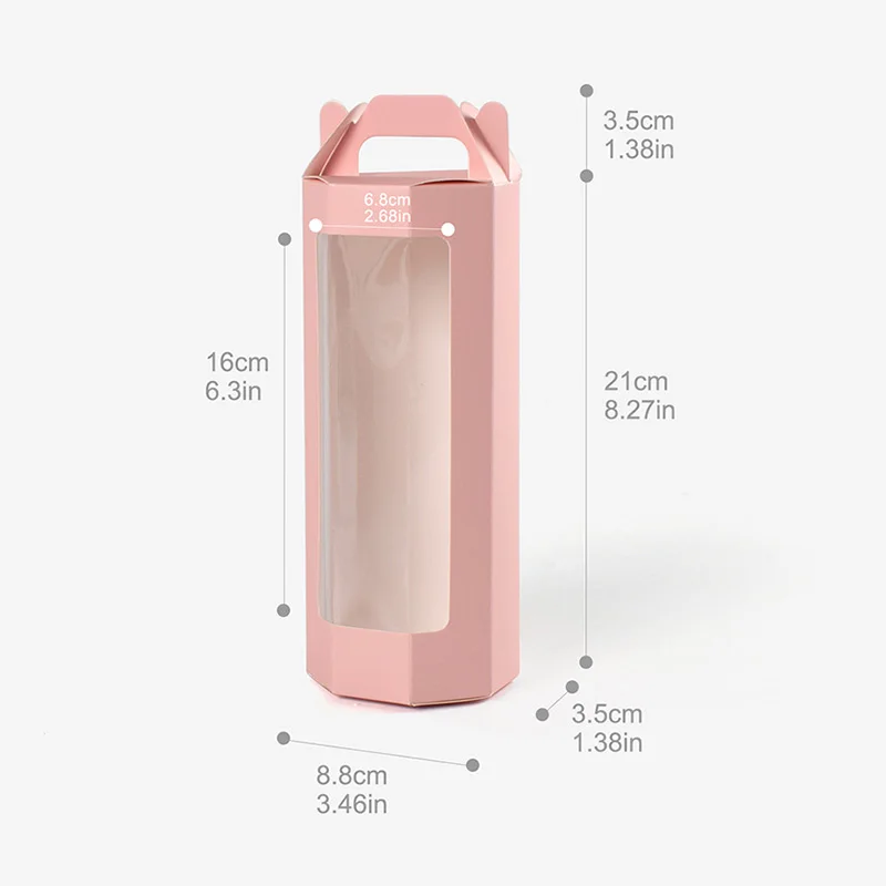 10/20 Stück achteckige Geschenkboxen mit klarem Fenster für Hochzeitsblumen, Geschenke, Süßigkeiten-Verpackungsbox, Geburtstag, Valentinstag, Partyzubehör – Detail 2