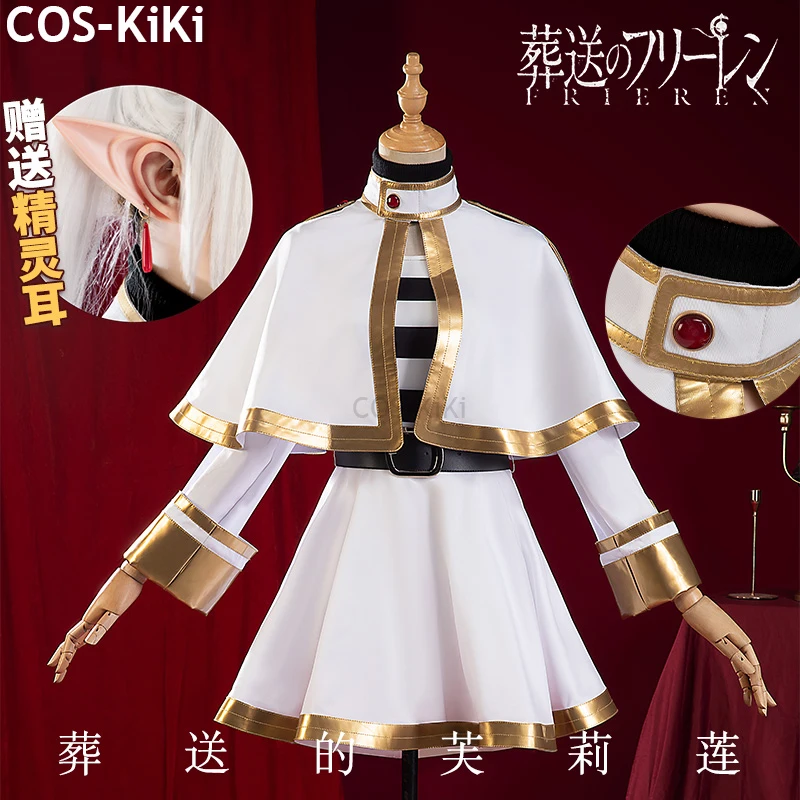 

COS-KiKi Anime Frieren At The Funeral Frieren Game Suit Elegant Dress Cosplay Costume Halloween Party Outfit Women XS-3XL