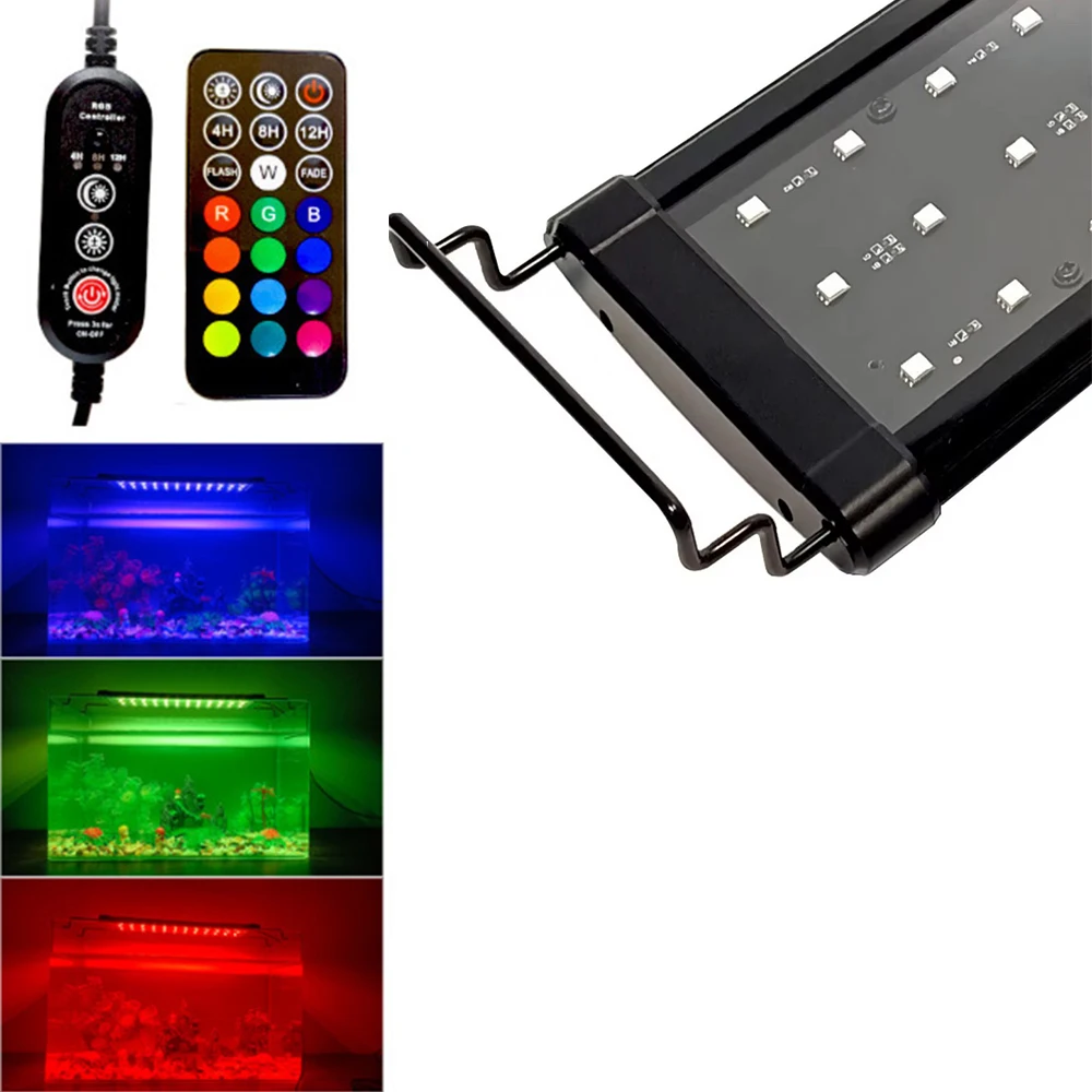 

Dimmable Aquarium LED Lamp Fish Tank Light 24/36/48inch Sunrise Sunset,Remote Control With Timer For Various Aquatic Plants Fish