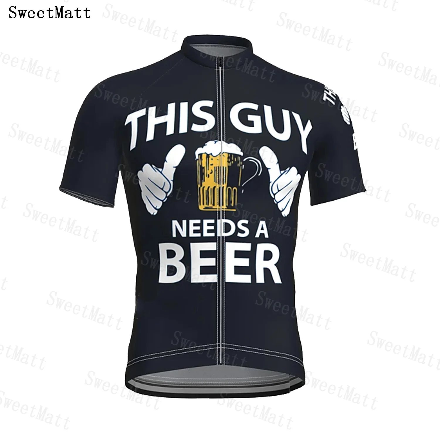 New Beer Polyester Breathable Quick Dry Cycling Jersey Mtb Road Bikes Essential Summer Sports Shirt