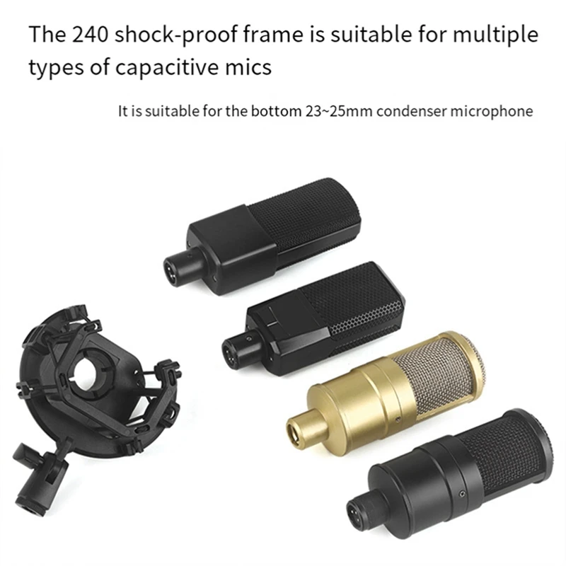 Microphone Shock Mount pour Lewitt LCT-240 diffusion en direct Mic Static Holder Support et support de microphone