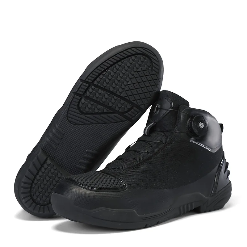 AliExpress NONE 2026 New Waterproof Summer Breathable Motorcycle Boots Men Women Retro Street Bike Motocross Shoes Anti Slip Wear Resistant Off