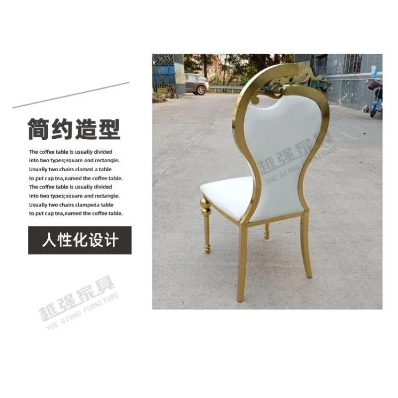 

Stainless dining chair Hotel banquet hall Wedding wedding chair Restaurant household dining accent chairs for living room