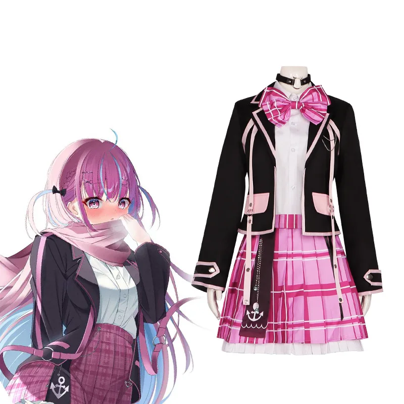 

Virtual YouTuber Akua Kujou Akua Cosplay Costume Anime Cosplay Costume Women's Clothing JK Uniform Dress
