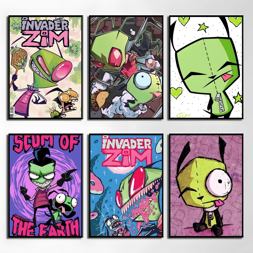 

Anime Gir I-invader Zim Poster Elegant And Affordable Wall Art Stickers For Dormitory Living Room And Bedroom Spaces
