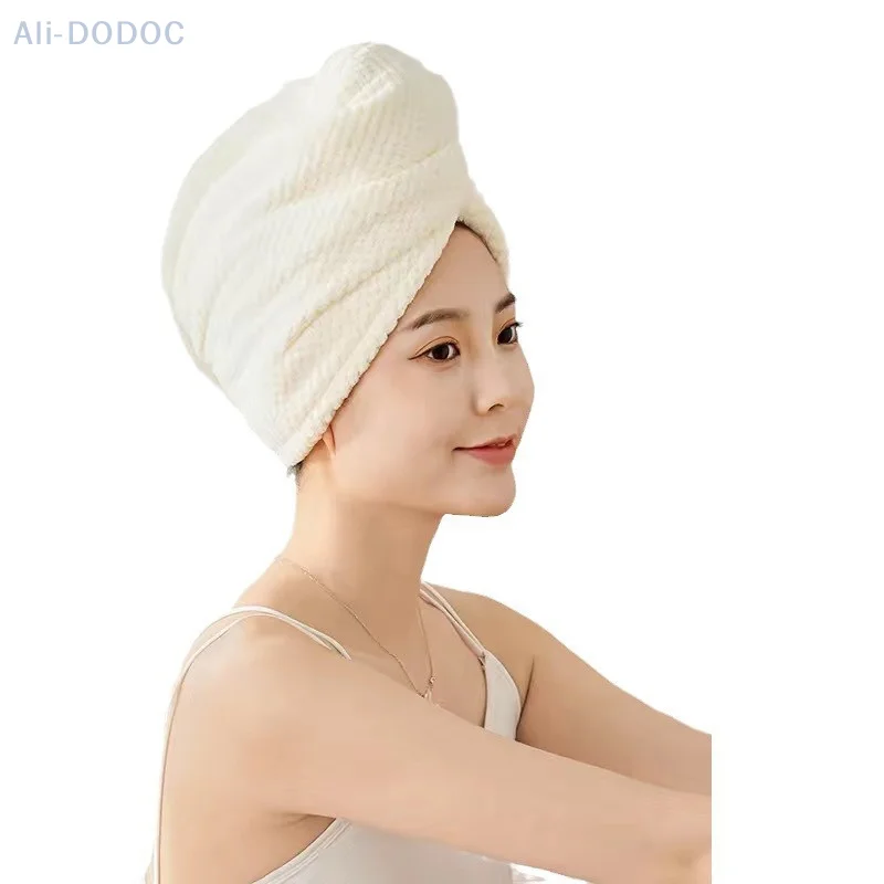 Dry Hair Cap Drying Hair Towel Microfiber Hair Drying Wrap Strong Water Absorbent Triangle Shower Hat Wiping Hair Towel Tool