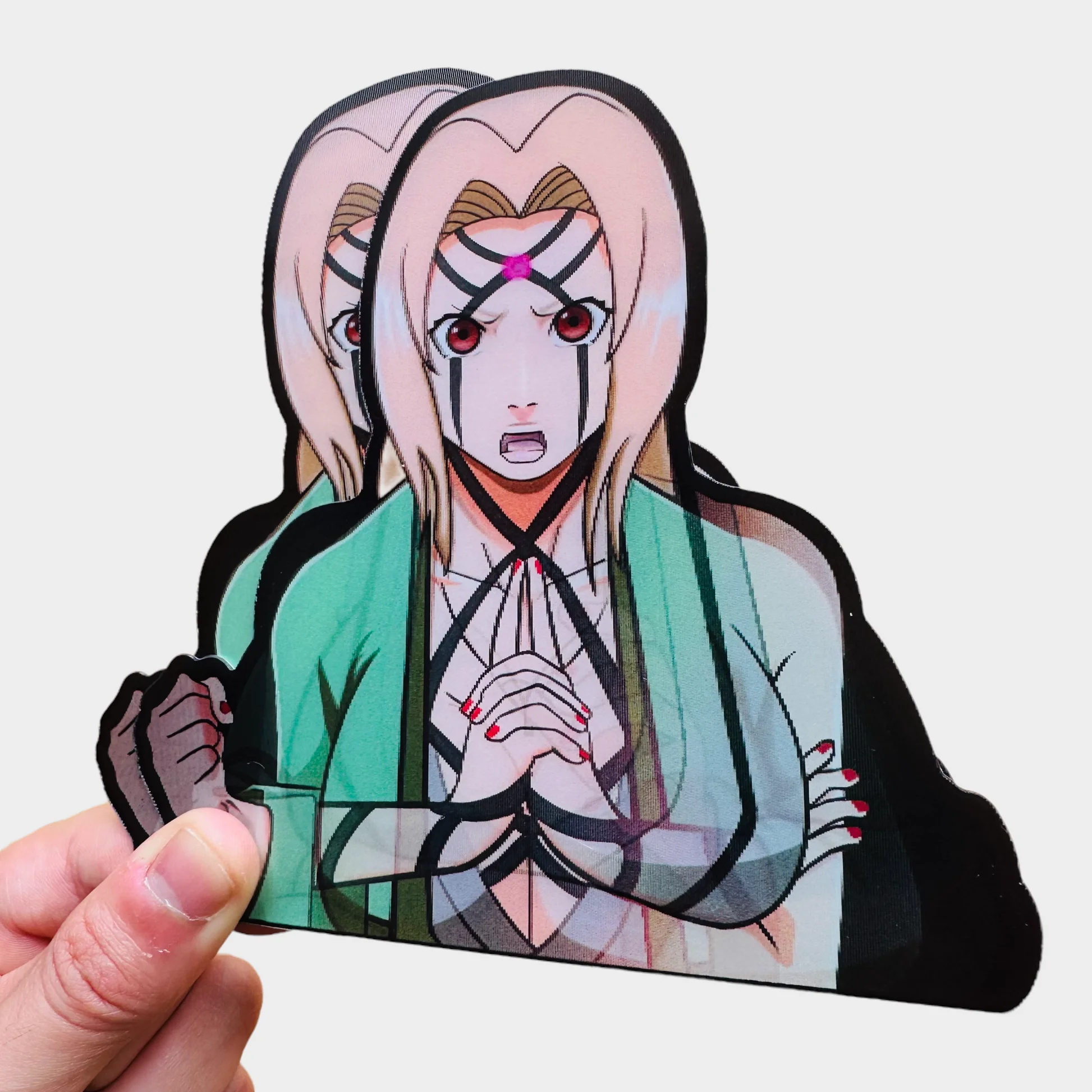 Anime NARUTO 3D Gradient Tsunade Motion Sticker Magic Sticker Creative Car Sticker Notebook Luggage Waterproof Decal Kid Toys