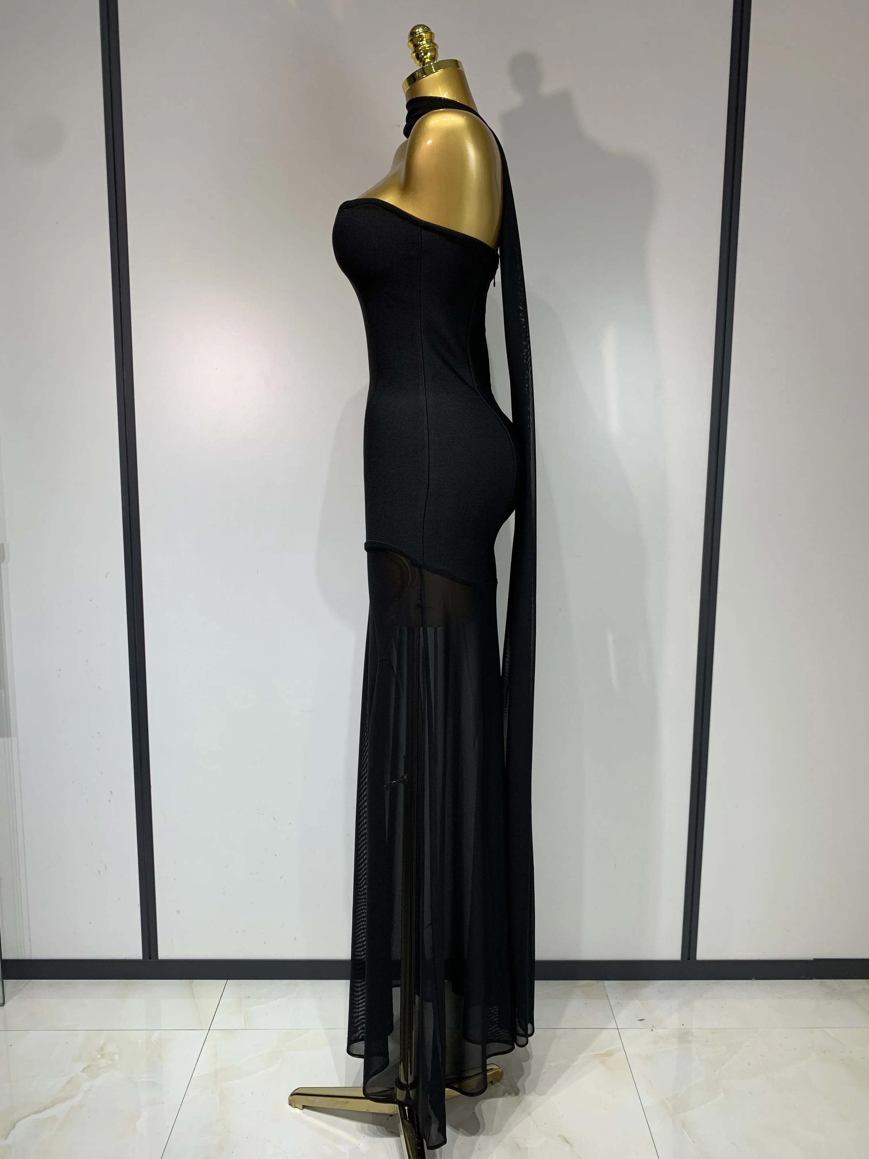black mesh birthday dress Fondly Mesh Maxi Dress