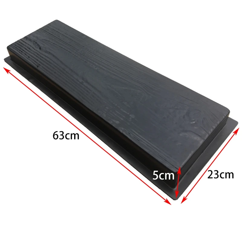 Imitation Wood Grain DIY Path Maker Paving Cement Brick Mold Stepping Pavement Road Concrete Mould