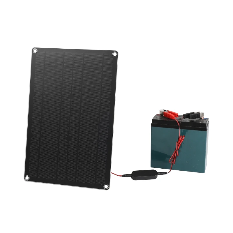 20W Solar Battery Trickle Charger 12V Waterproof Solar Panel Trickle Charging Kit For RV Outdoor Camping Car