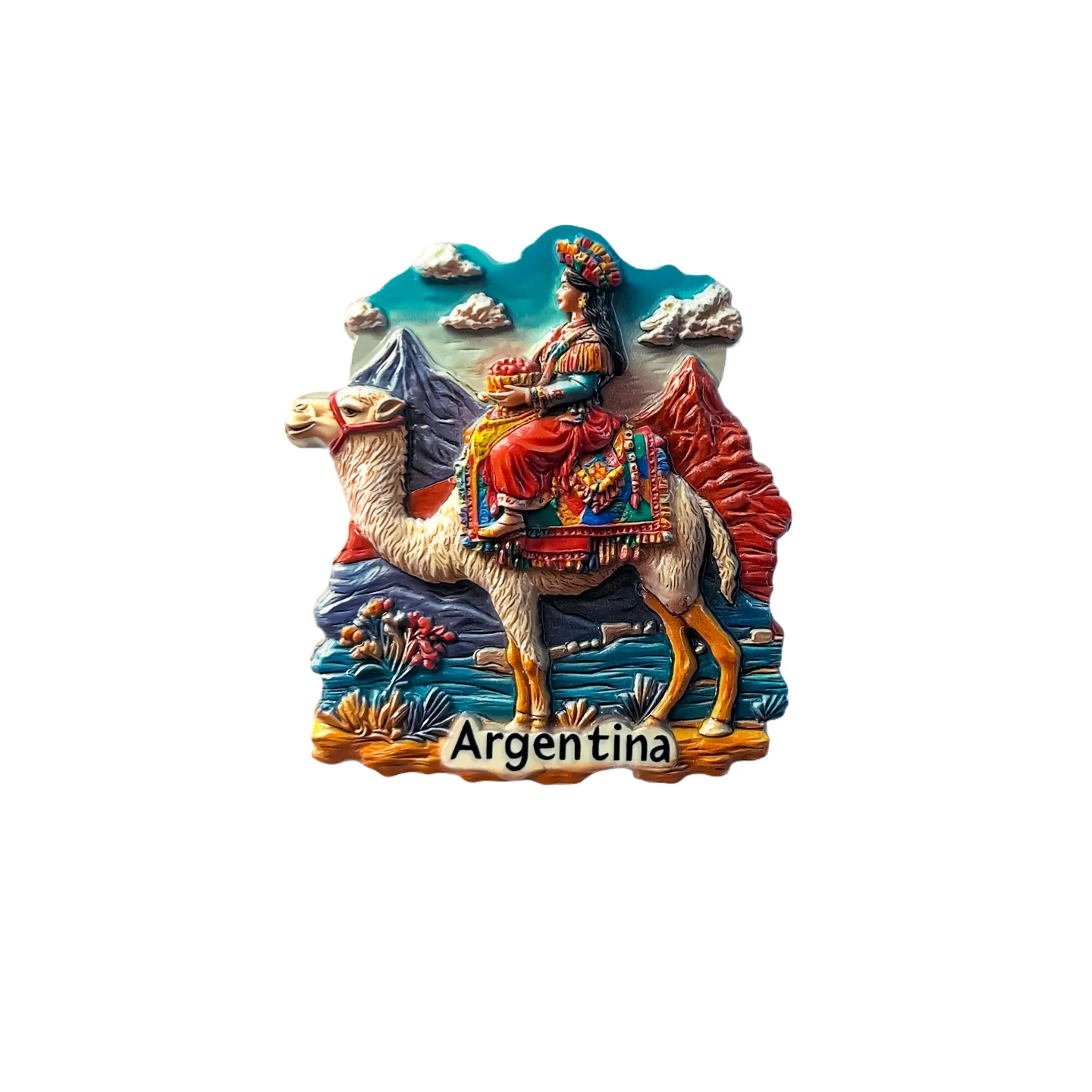 Argentina, cultural scenery, Andes mountains, refrigerator stickers, traditional clothing, girls, exquisite - view 5