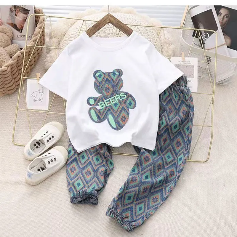 

Kids Boys Set Summer 2023 New Boys Fashionable Small And Medium Childrens Clothing Upscale Fashion Childrens Clothing