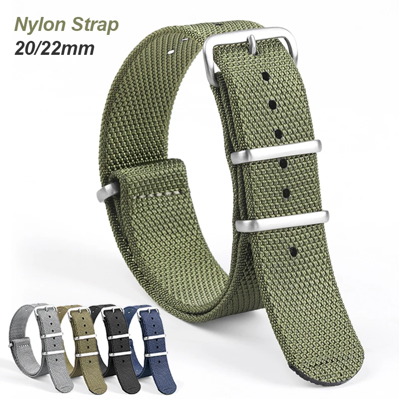 High Quality Soft Nylon Bracelet for Seiko Nylon Wristband for Military Strap for Omega Universal Replacement Watchband 20m 22mm