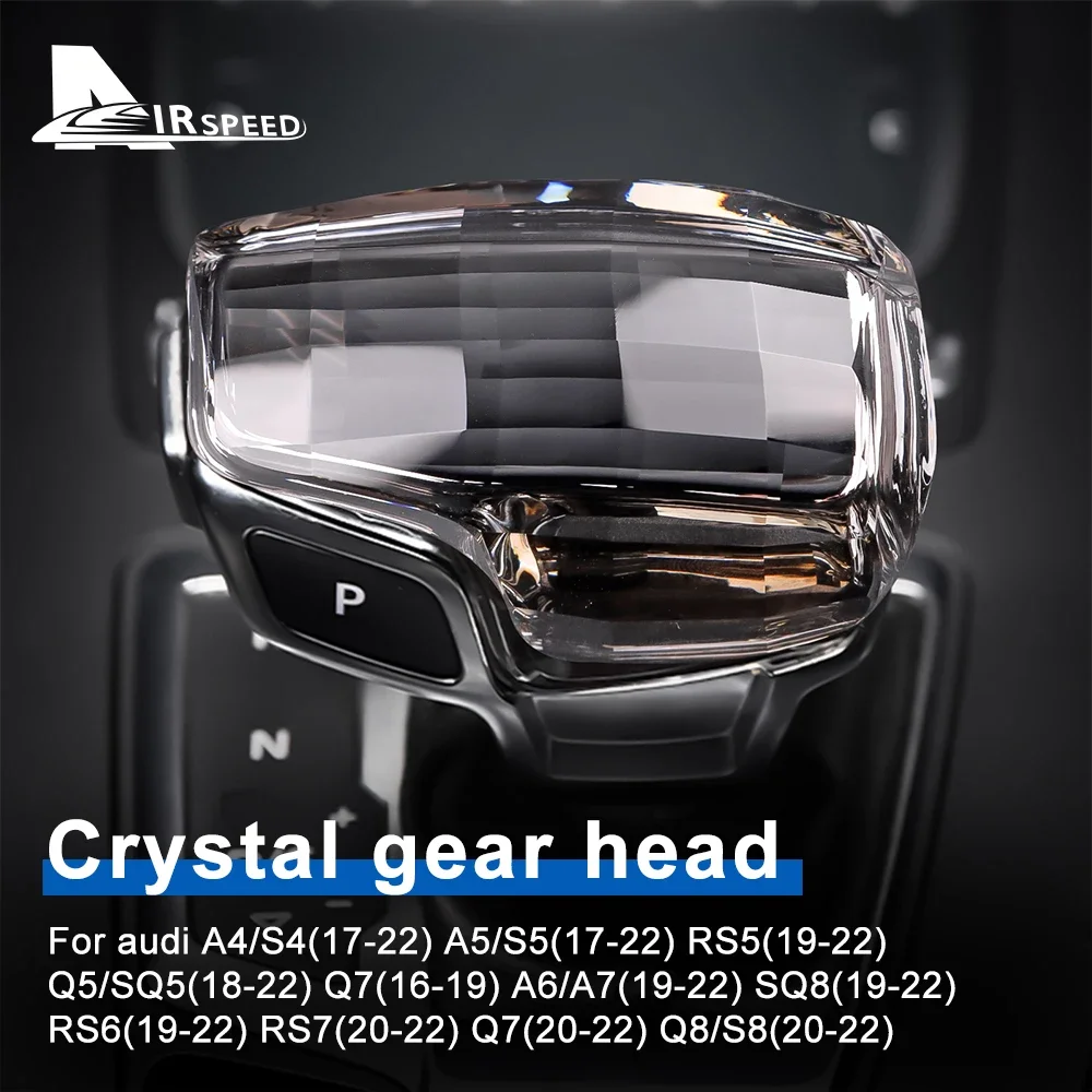 

Crystal Gear Shift Knob Cover for Audi A4 S4 A5 S5 RS5 Q5 SQ5 Q7 A6 A7 SQ8 RS6 RS7 Q7 Q8 S8 Handles Stick Head Accessories