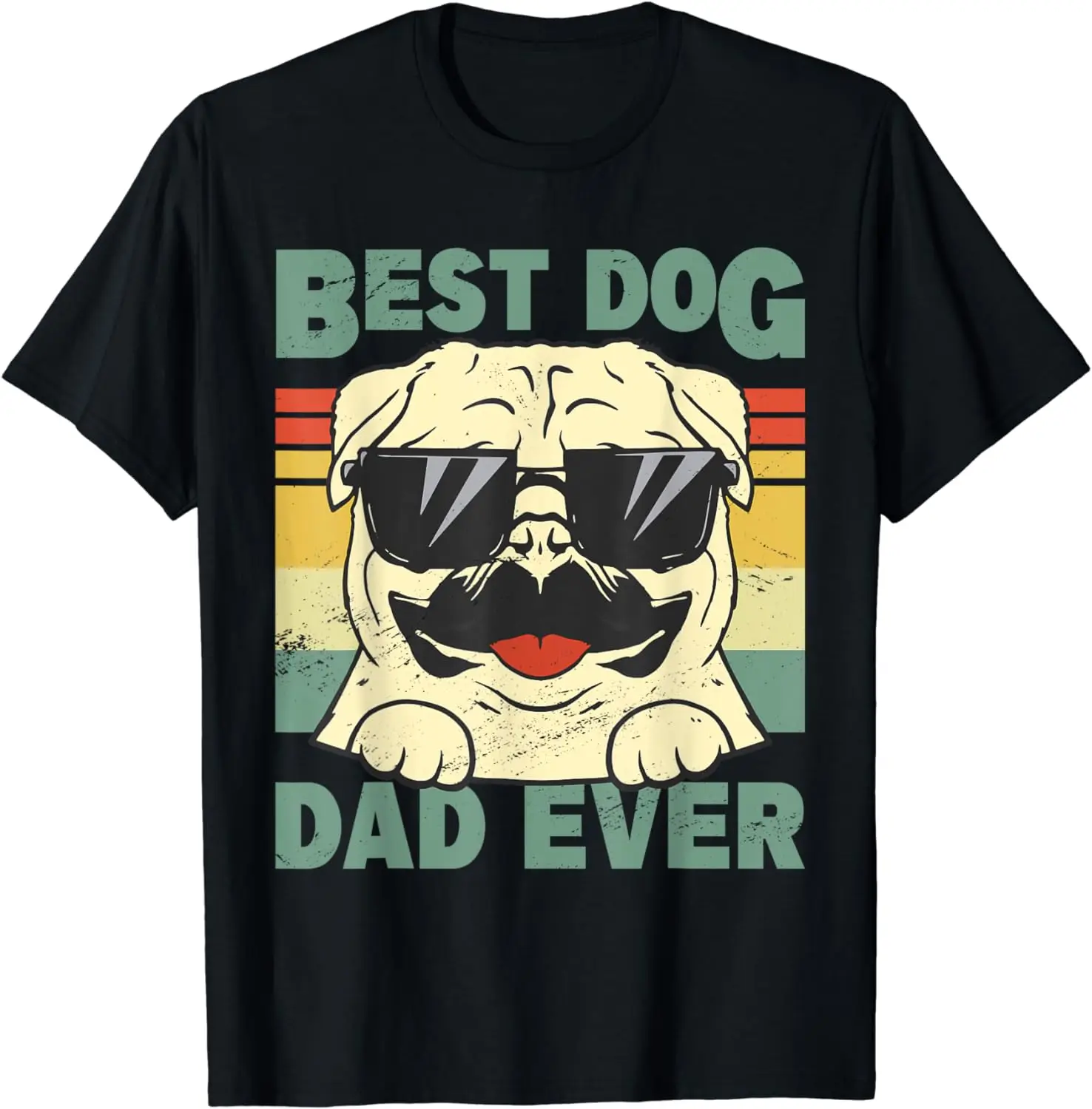 

Best Dog Dad Ever Vintage Shirt for Fathers Day Dog Lovers T-Shirt