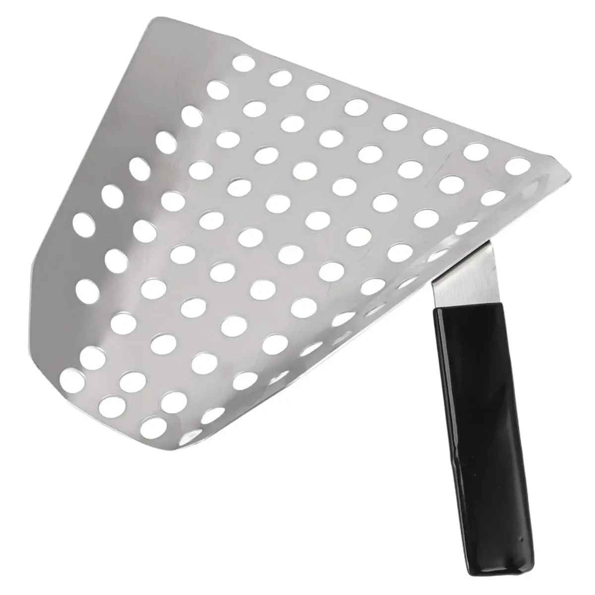 Popcorn Scoop Ergonomic Single Handle Stainless Steel Fries French Fry Scooper with Holes for Movie Theater Shop